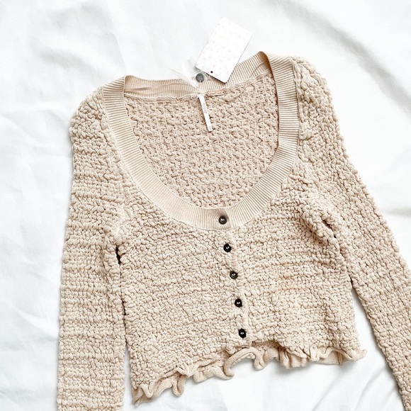 Free People Rosehip Cropped Cardigan - Picture 2 of 4